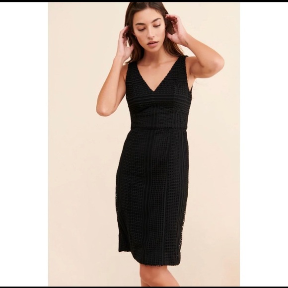 Anthropologie Taleen Lace Midi Dress Maeve black16 - Picture 1 of 14